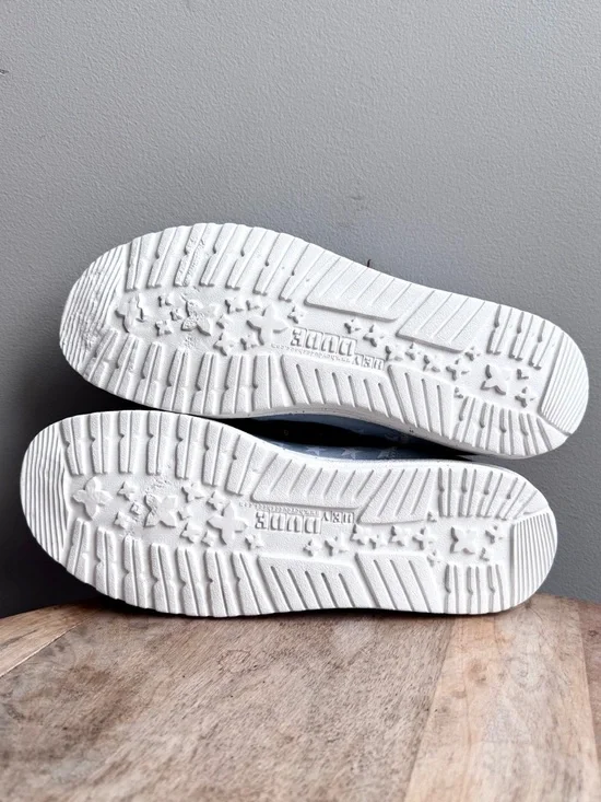 Hey Dude Wally Americana Denim Star Mens Loafers Size 9 Patriotic Slip On Stars - Picture 9 of 10